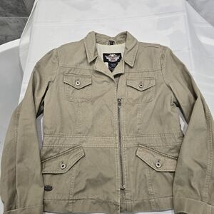 Harley-Davidson Beige Jacket with Logo